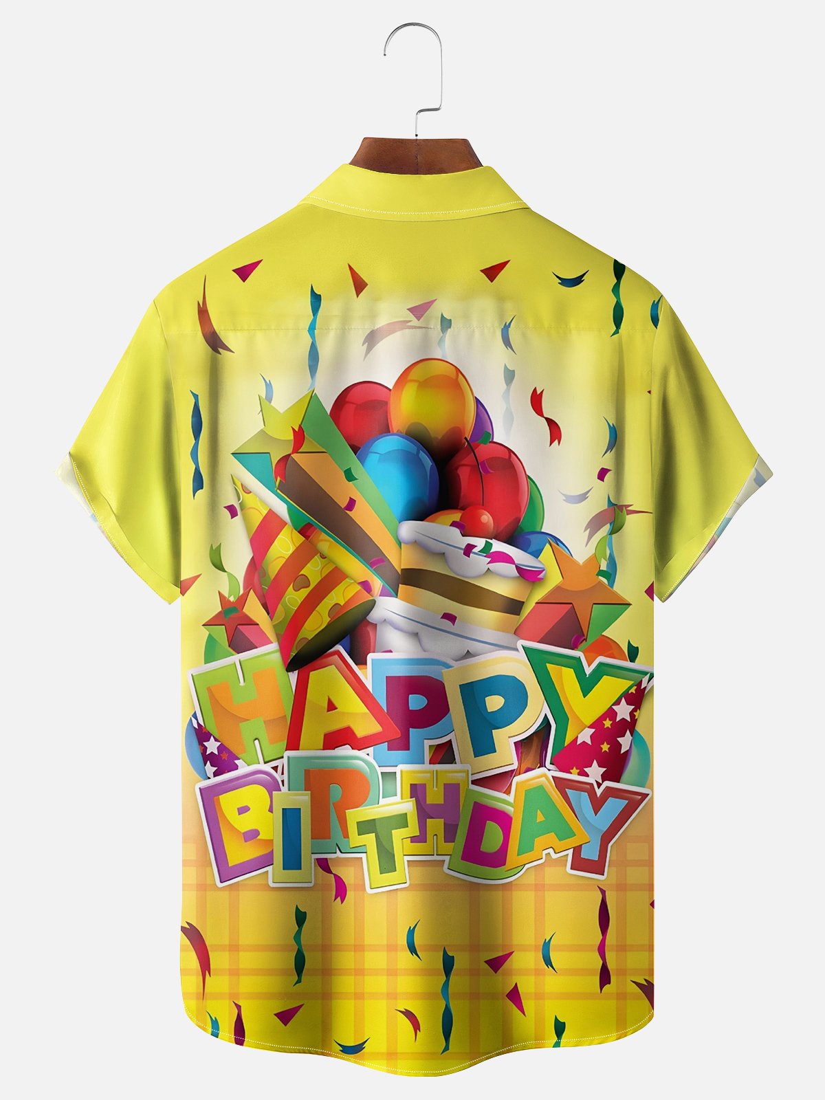 Moisture-Wicking Happy Birthday Printed Shirt