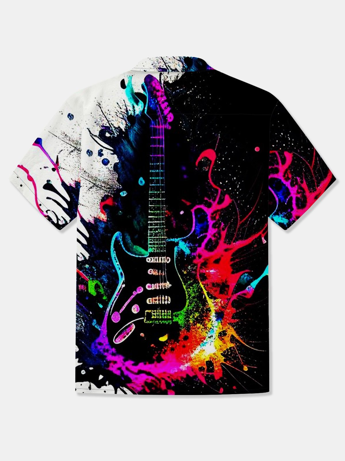 Moisture-wicking Art Music Guitar Hawaiian Shirt