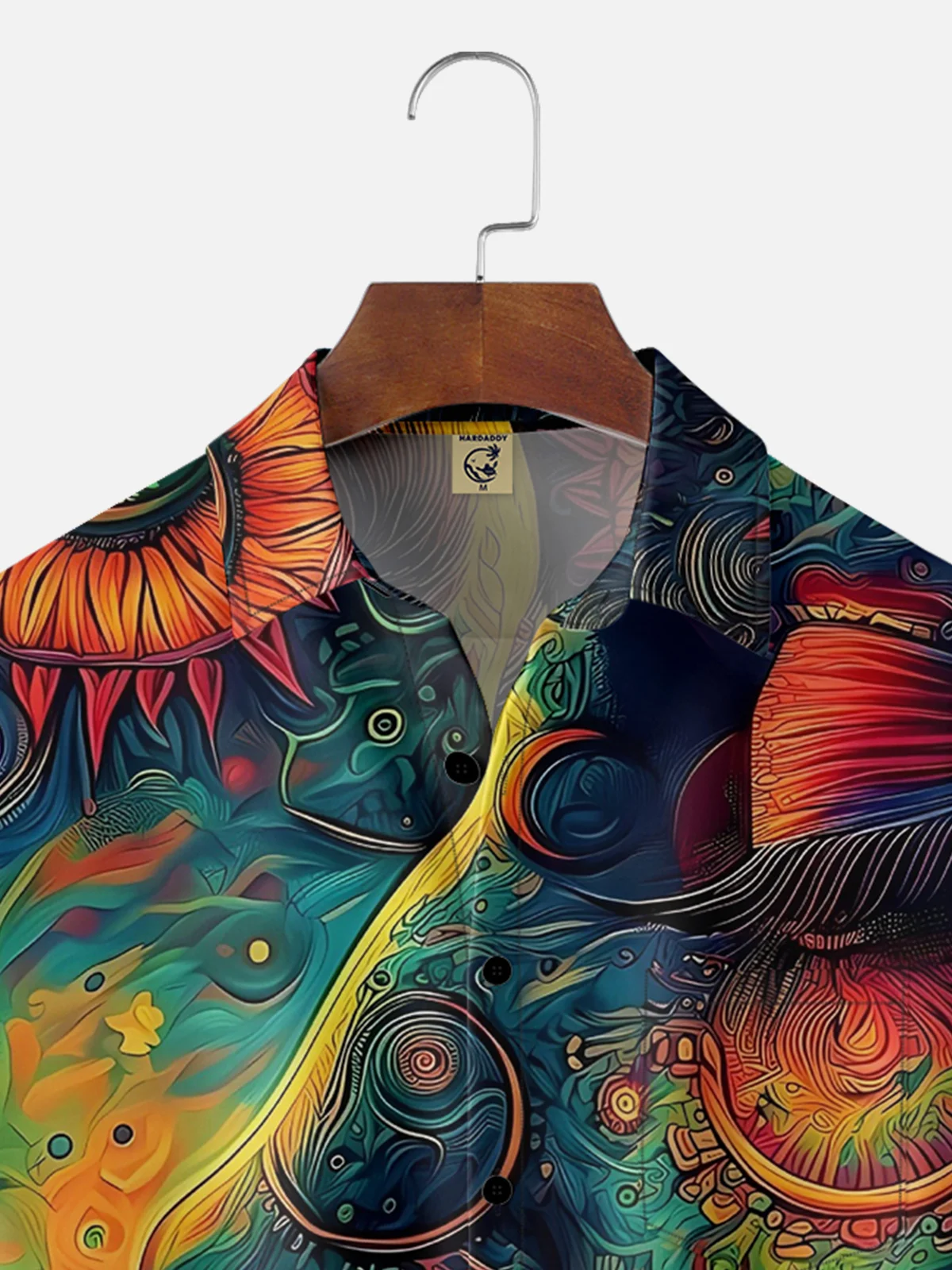 Moisture-wicking Abstract Painting Chest Pocket Hawaiian Shirt