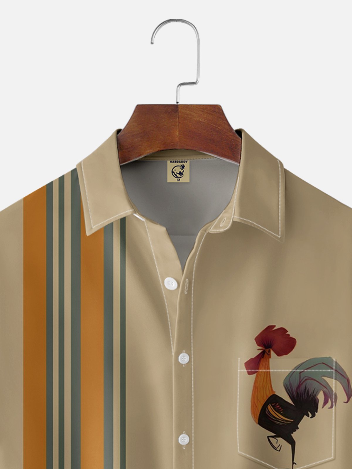 Moisture-wicking Breathable Cock Reast Pocket Bowling Shirt