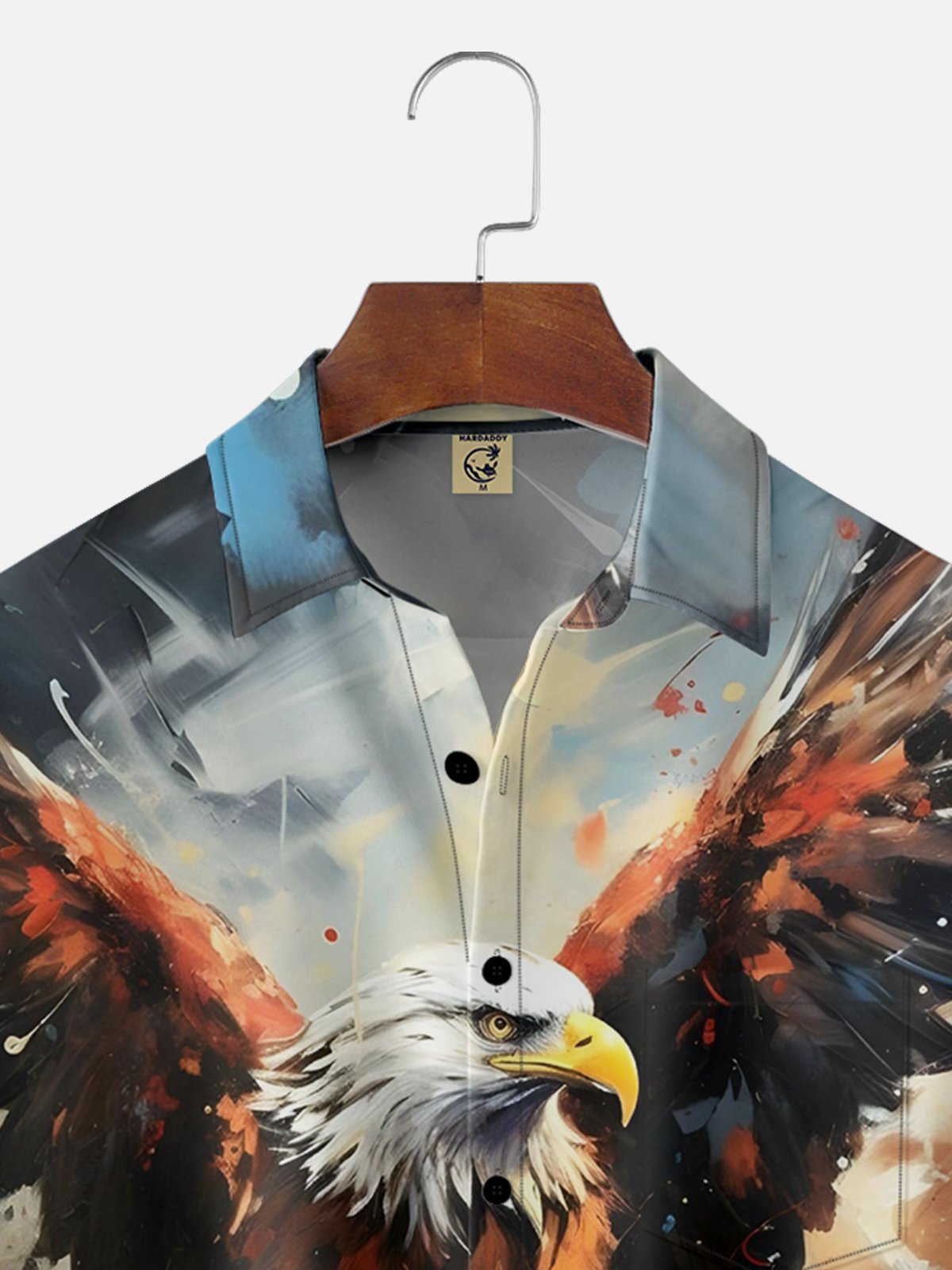 Moisture-wicking Eagle Chest Pocket Hawaiian Shirt