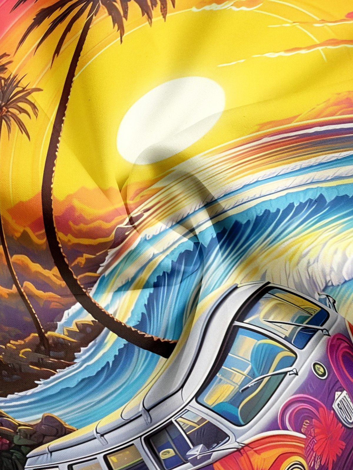 Moisture-wicking Hippie Beach Sunset Hawaiian Shirt