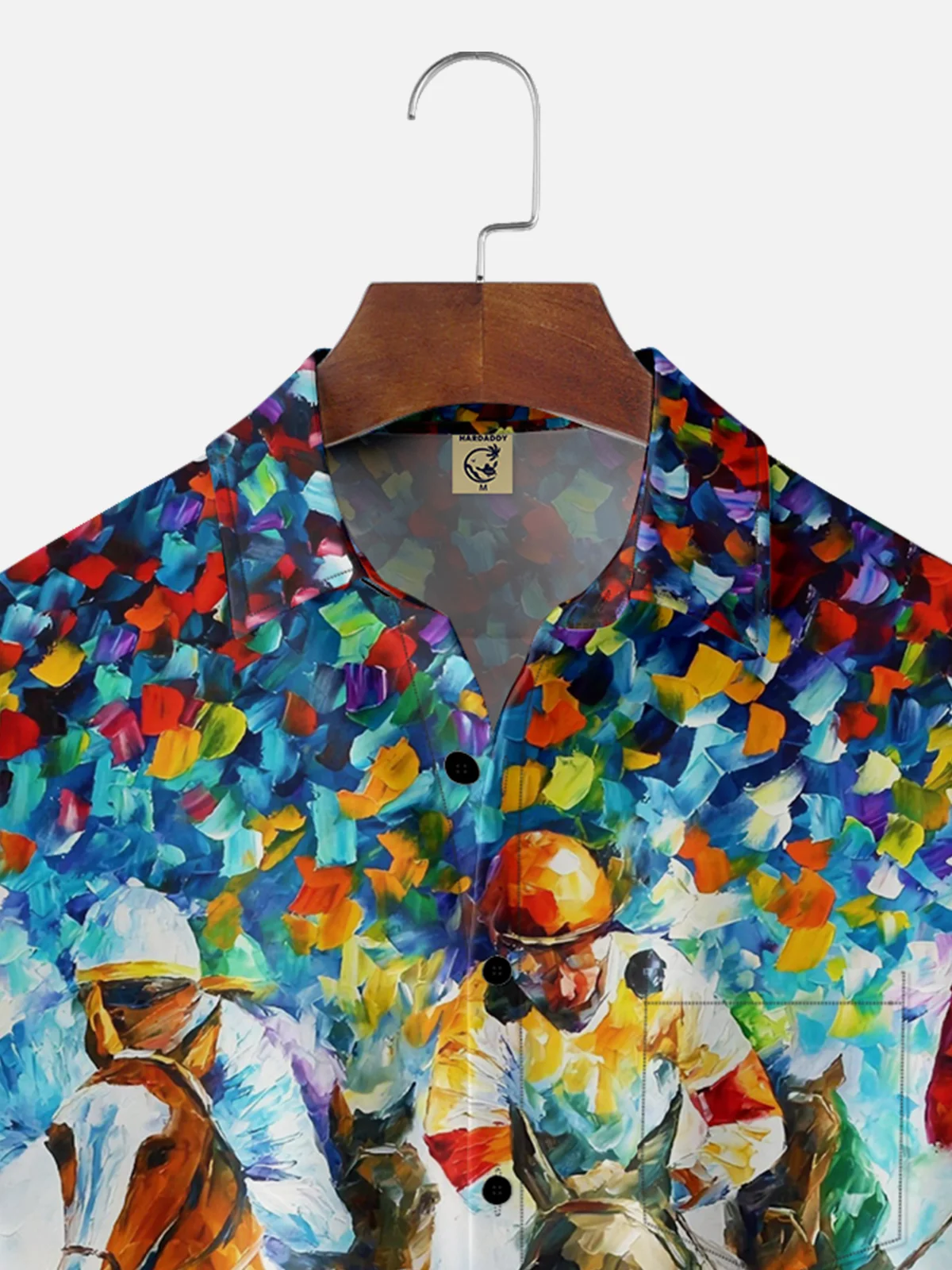 Moisture-wicking Kentucky Derby Chest Pocket Hawaiian Shirt