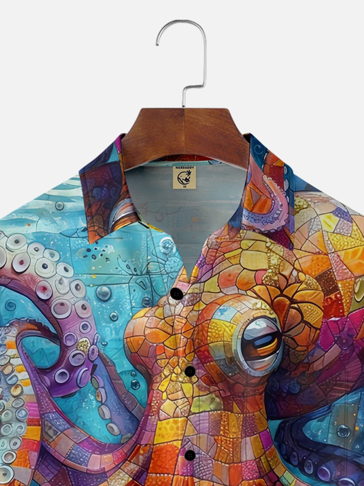 Moisture-wicking Octopus Chest Pocket Hawaiian Shirt