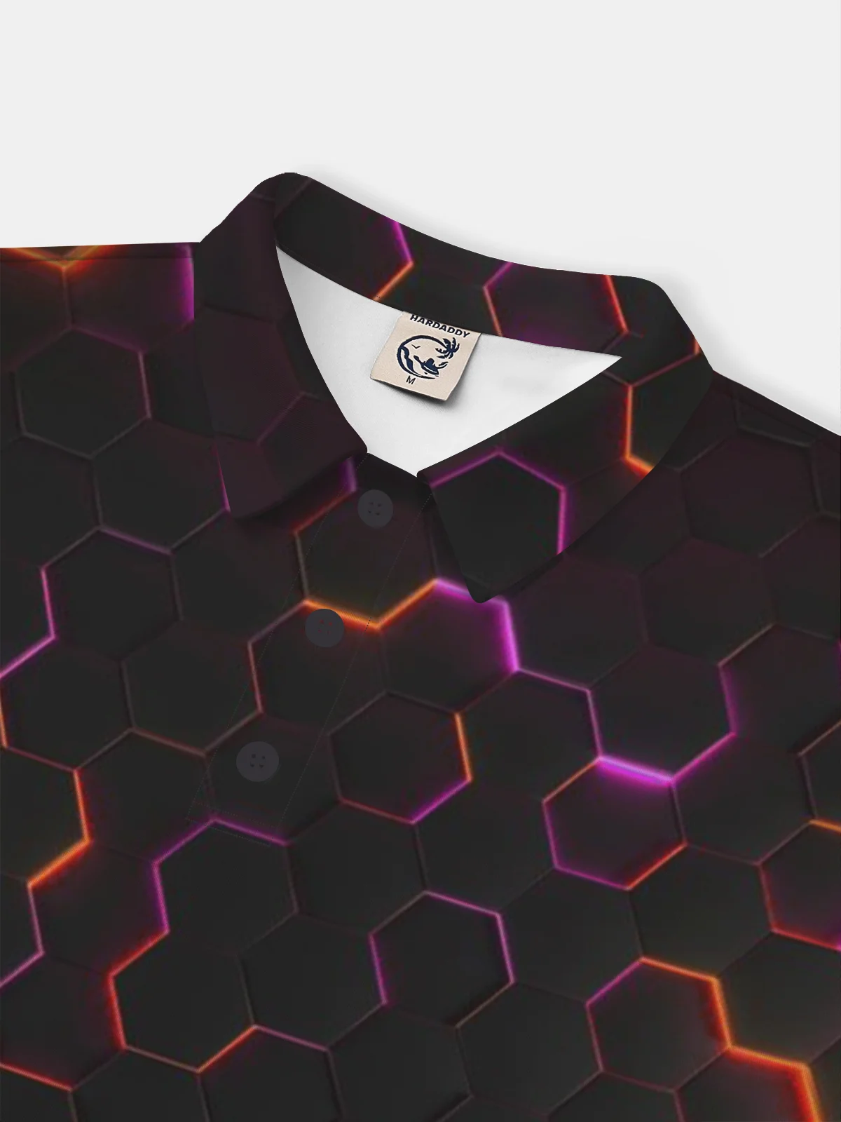 Moisture Wicking Golf Polo 3D Gradient Color Abstract Geometry