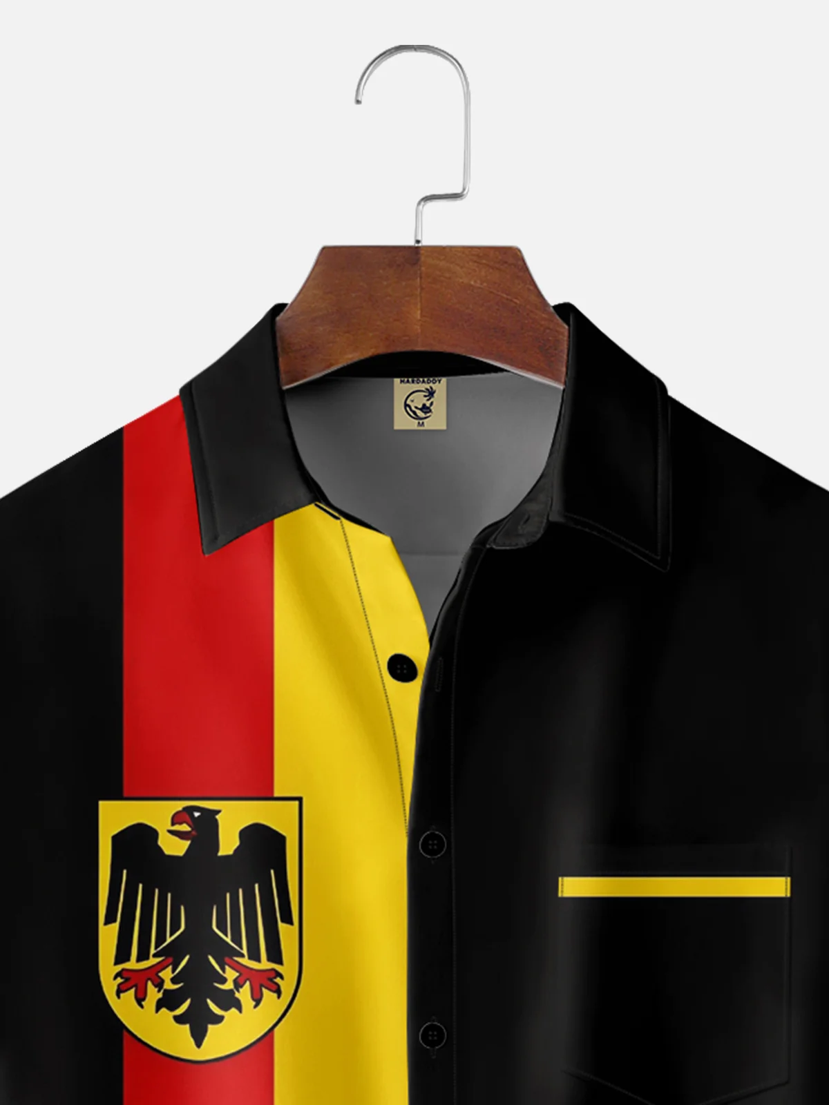 Breathable Germany Reichsadler Chest Pocket Bowling Shirt