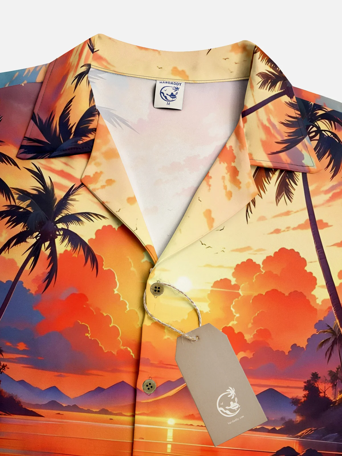 Moisture Wicking Beach Sailboat Coconut Tree Short Sleeve Aloha Shirt