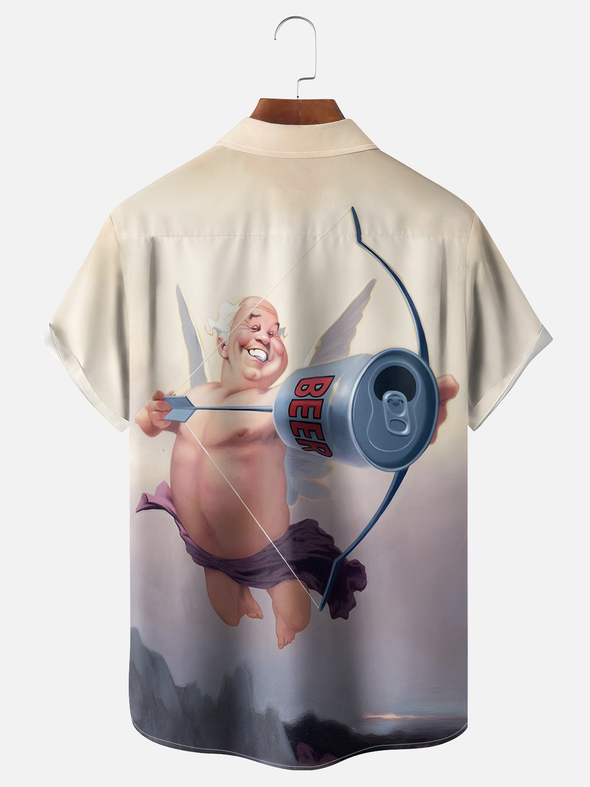 Moisture-Wicking Abstract Old Man Beer Tee Shirt