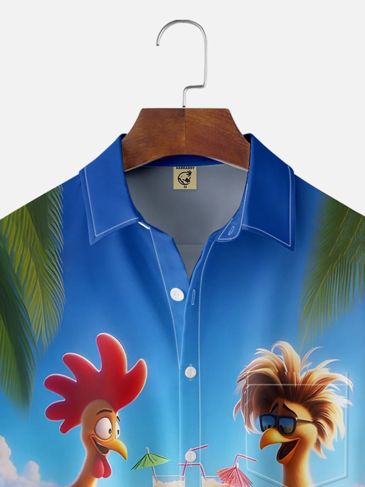 Moisture-wicking Fun Vacation Chicken Hawaiian Shirt