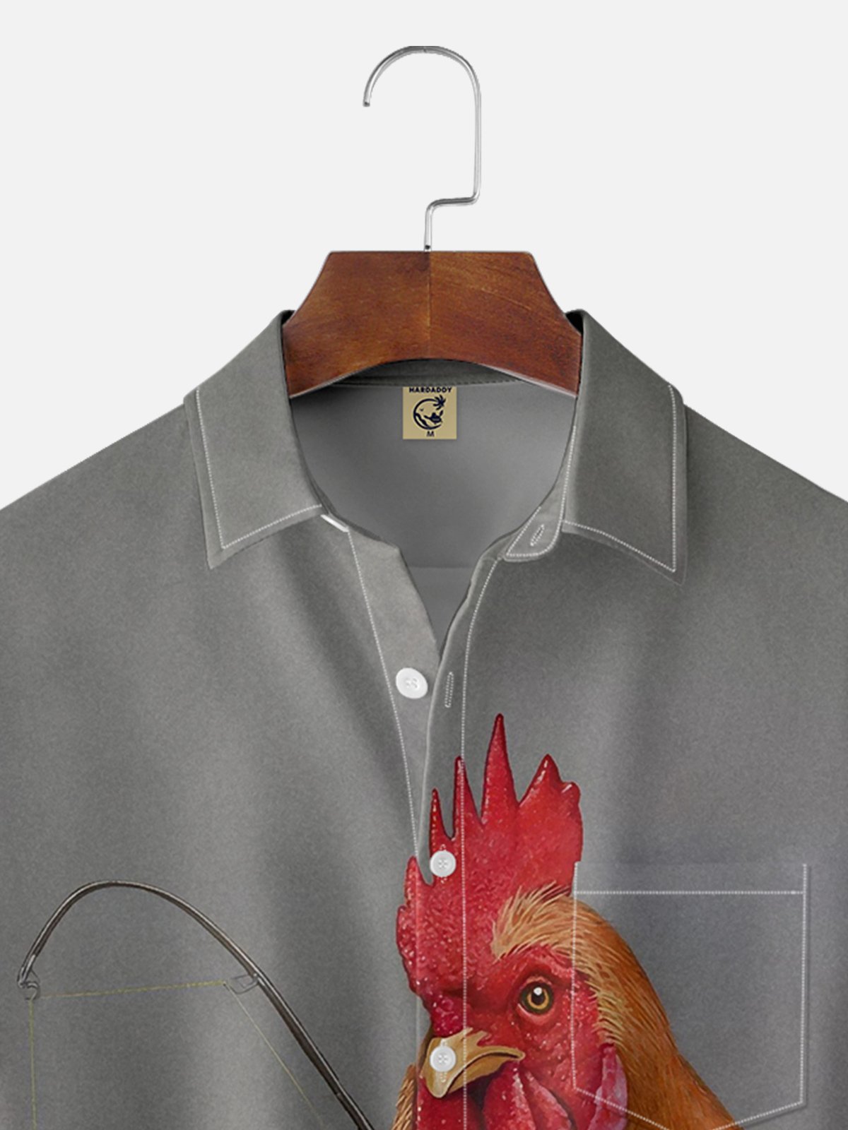 Moisture-Wicking Fun Chicken Fishing Hawaiian Shirt