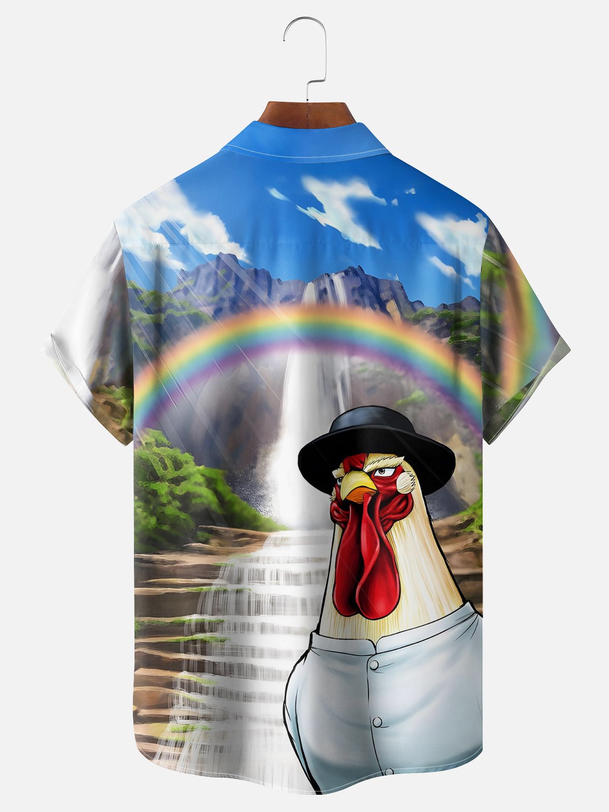 Moisture-wicking Fun Vacation Chicken Hawaiian Shirt