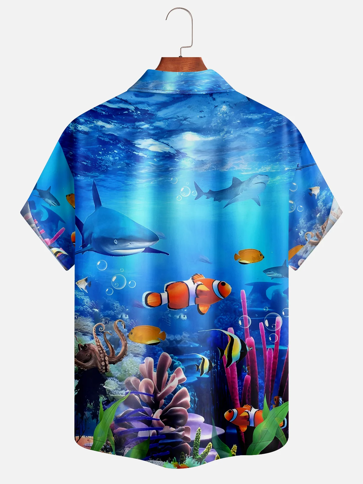 Moisture-wicking Marine Life Nemo Fish Aloha Shirt