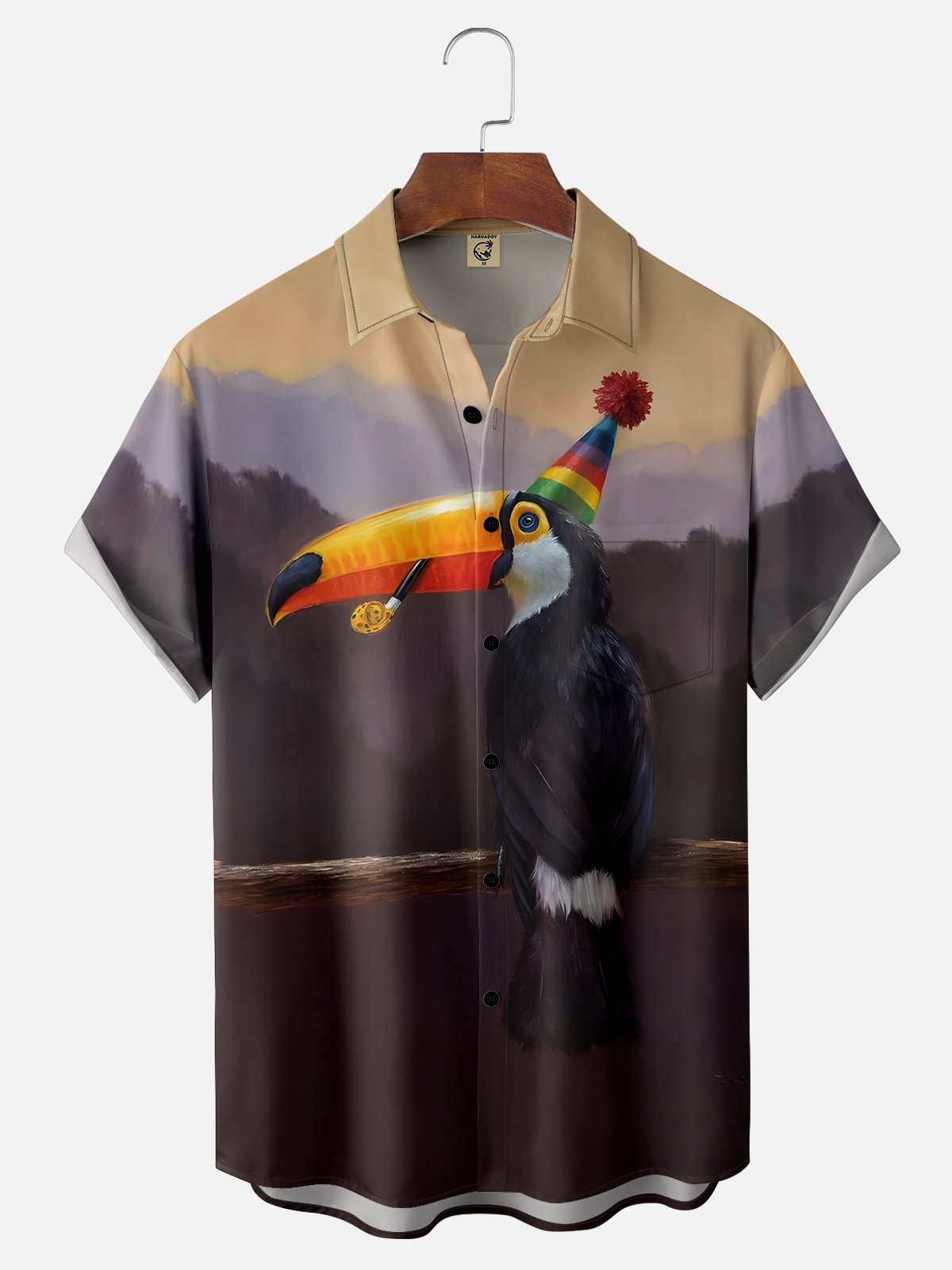 Moisture-wicking Toucan Hawaiian Shirt