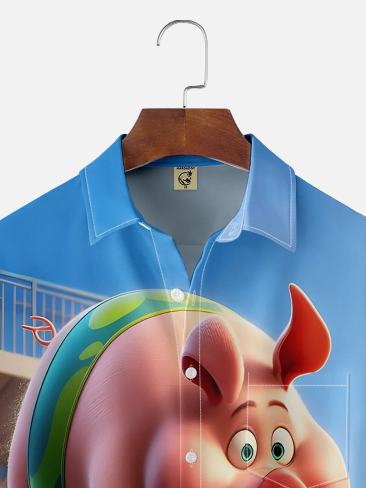 Moisture-wicking Fun Pool Pig Hawaiian Shirt