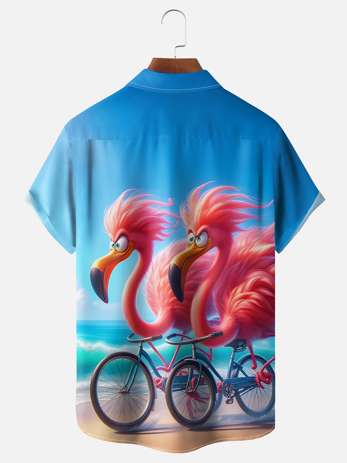 Moisture-wicking Fun Vacation Flamingo Hawaiian Shirt