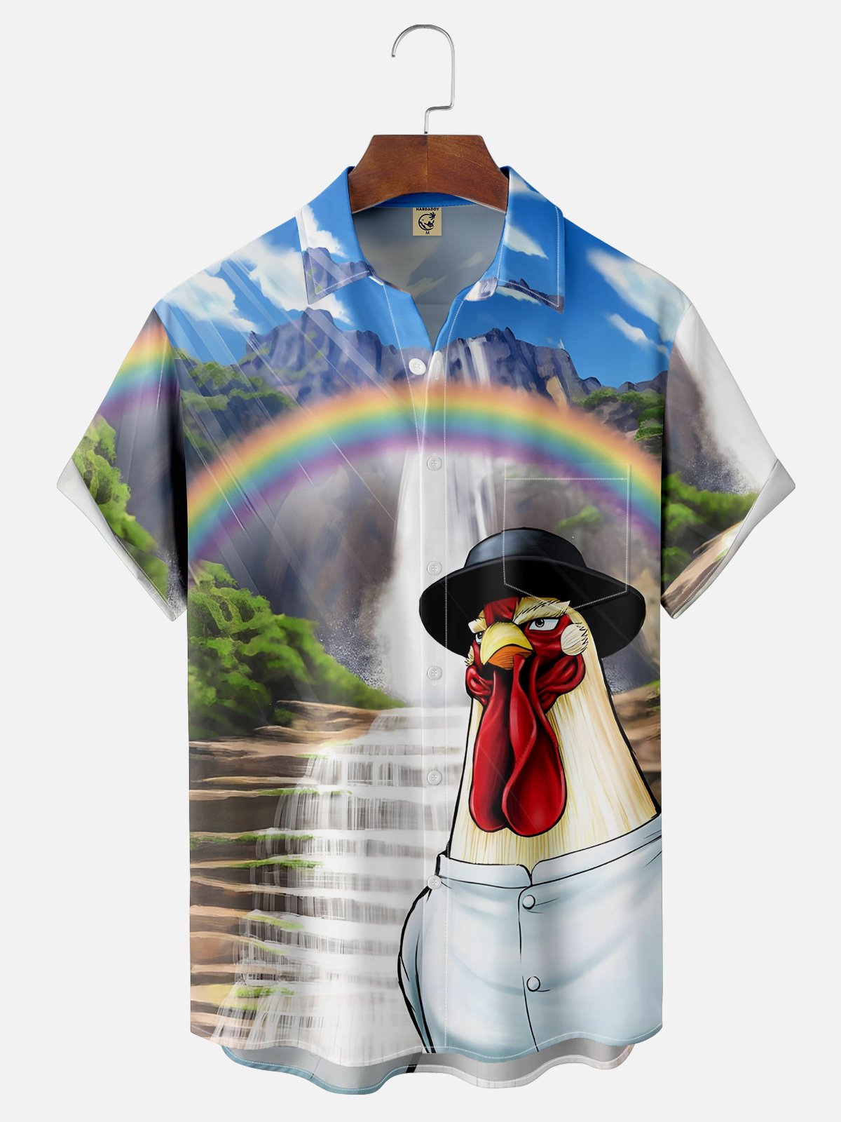 Moisture-wicking Fun Vacation Chicken Hawaiian Shirt