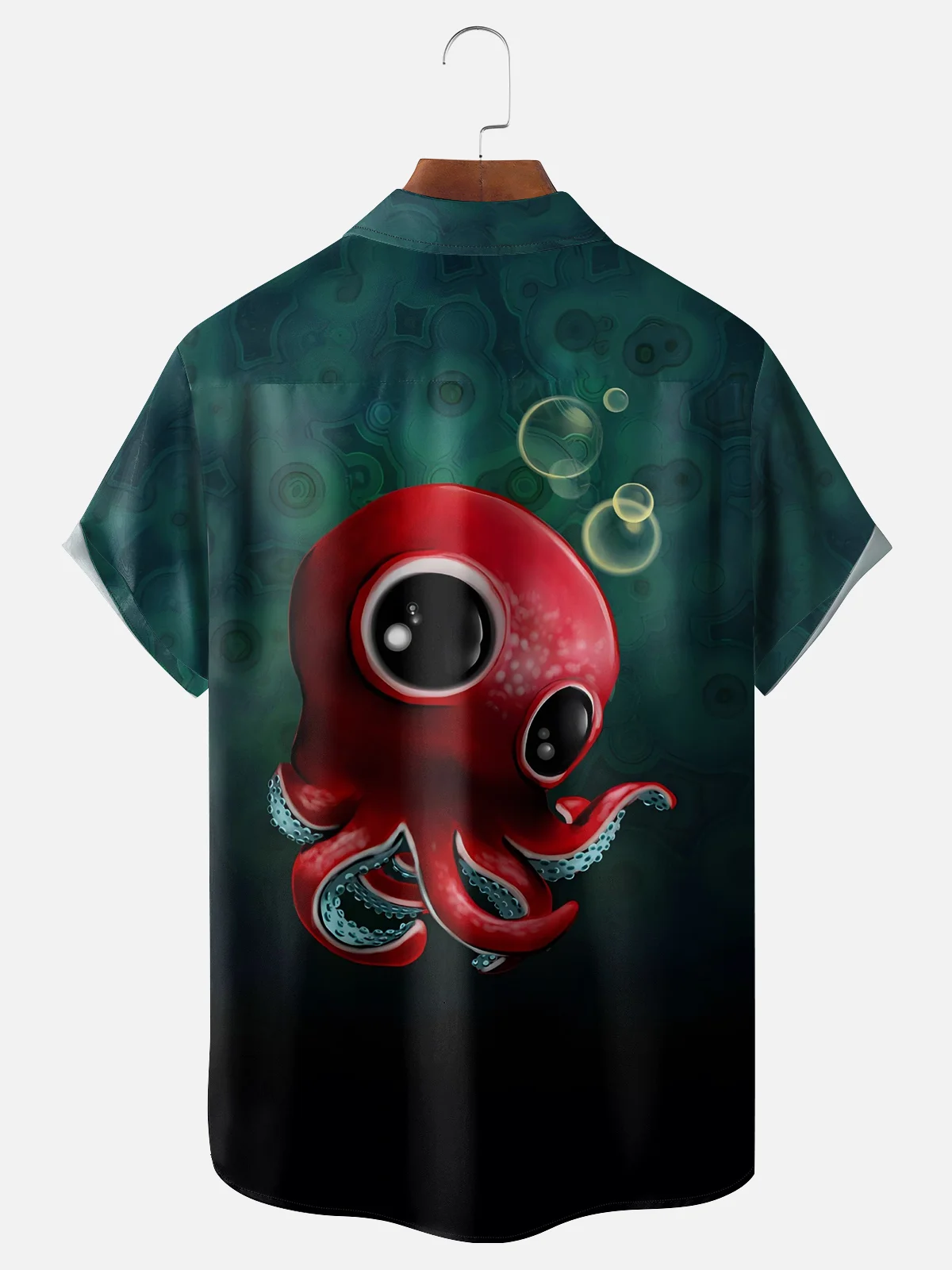 Moisture-wicking Big Eyed Octopus Hawaiian Shirt