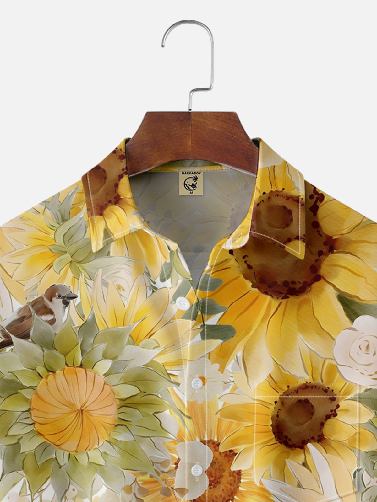 Moisture-wicking Artistic Flowers Chest Pocket Hawaiian Shirt