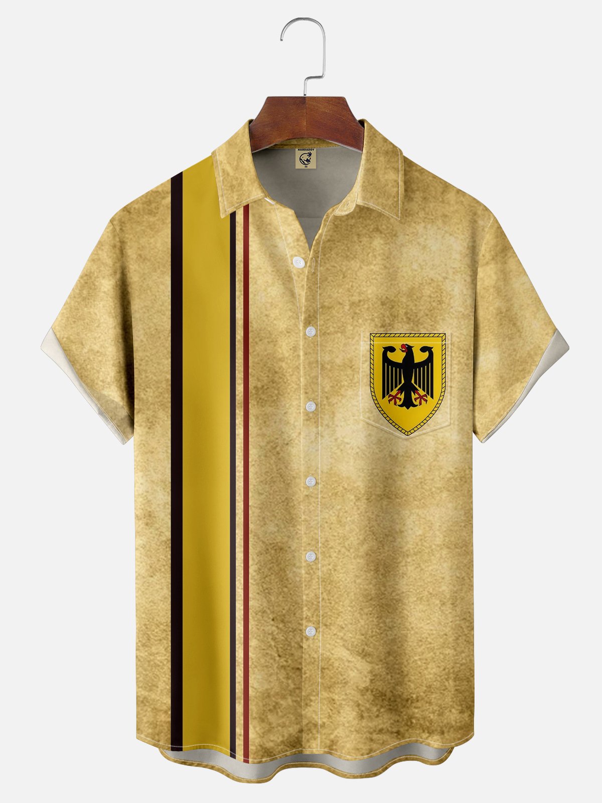 Breathable Germany Reichsadler Chest Pocket Bowling Shirt