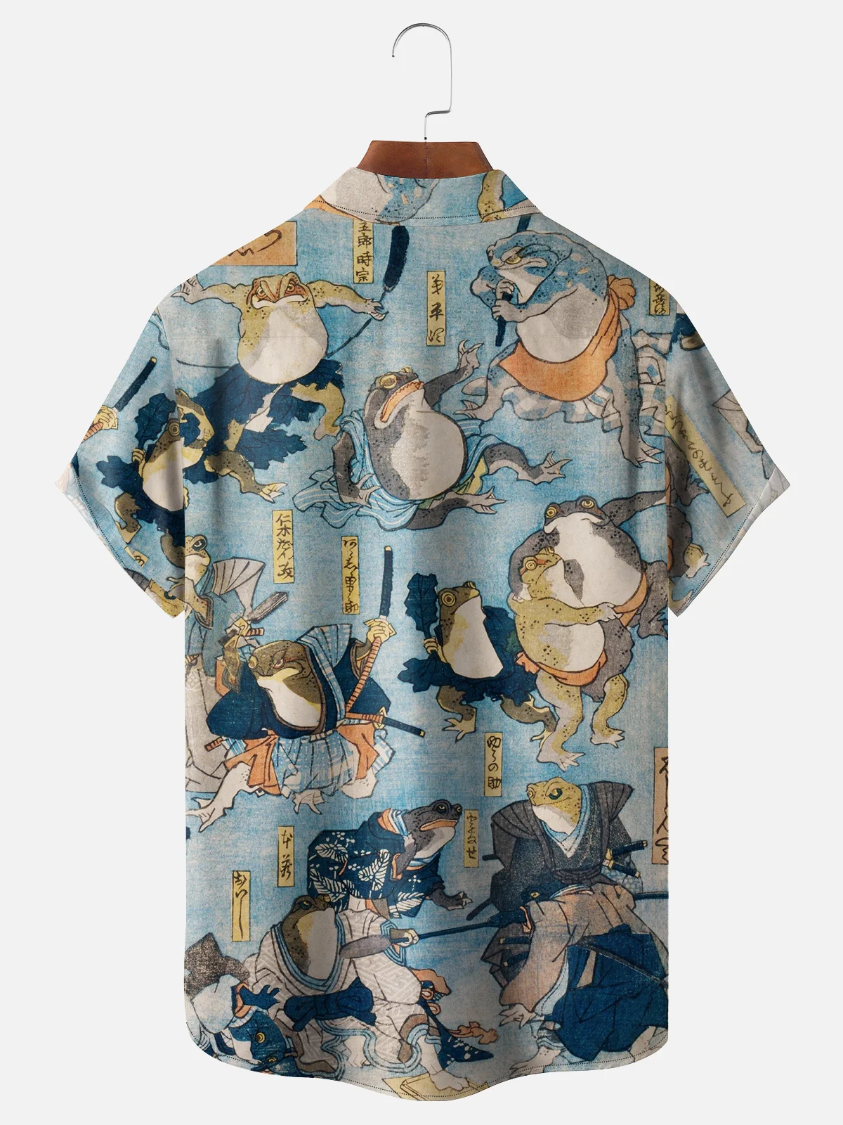 Moisture-wicking Ukiyoe Chest Pocket Hawaiian Shirt