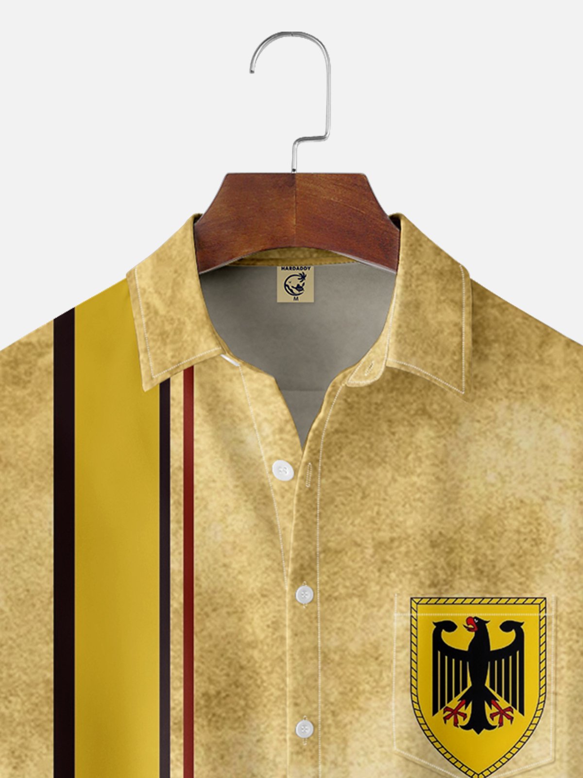 Breathable Germany Reichsadler Chest Pocket Bowling Shirt