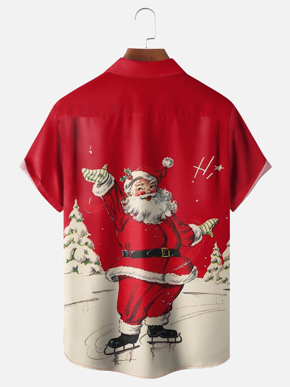 Christmas Santa Skating Up To 4XLT Shirt