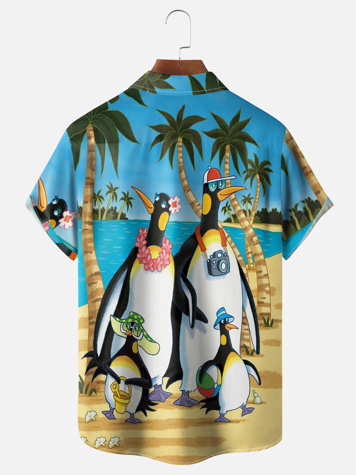 Moisture-wicking Penguin Resort Hawaiian Shirt