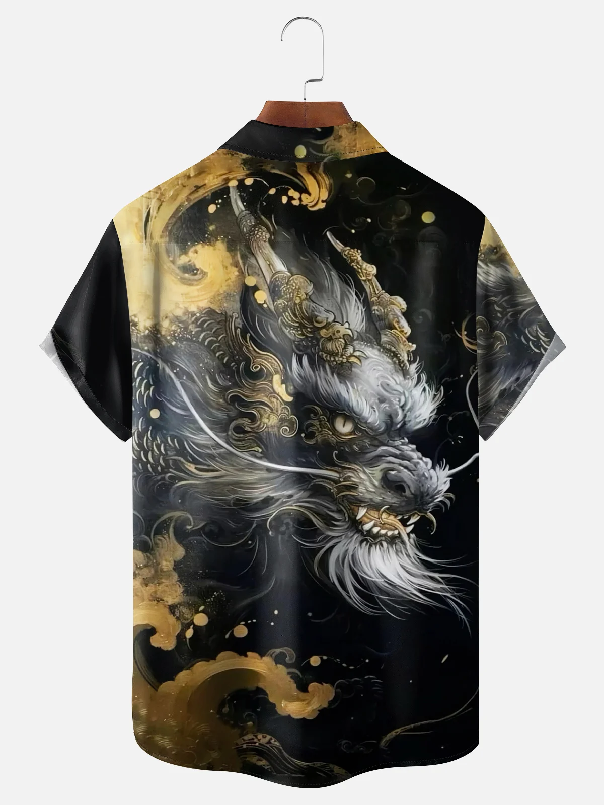 Moisture-wicking Abstract Dragon Hawaiian Shirt