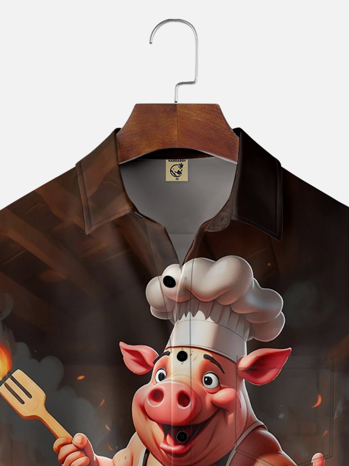 Moisture-wicking BBQ Chef Pig Hawaiian Shirt