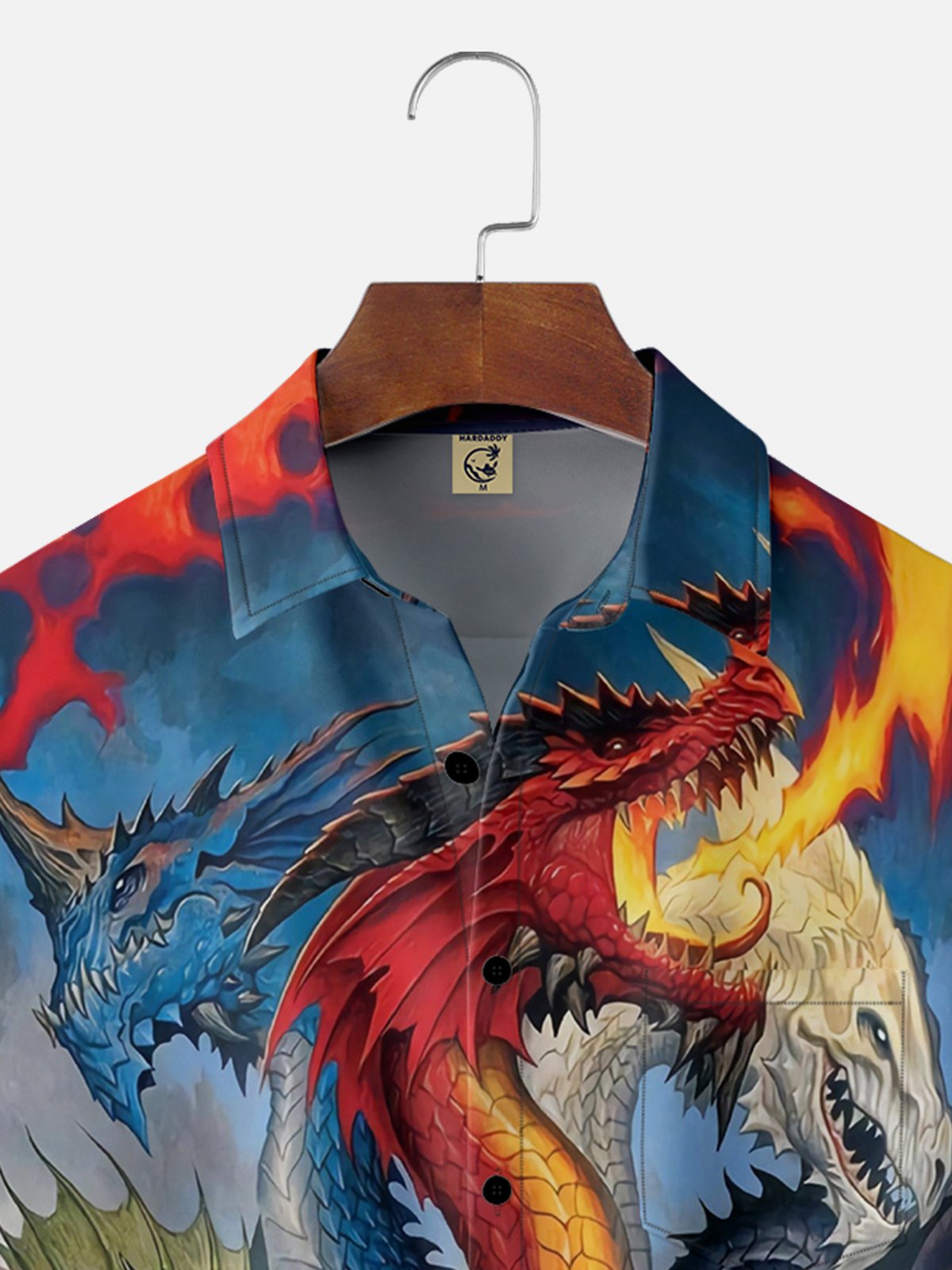 Moisture-wicking Abstract Dragon Hawaiian Shirt