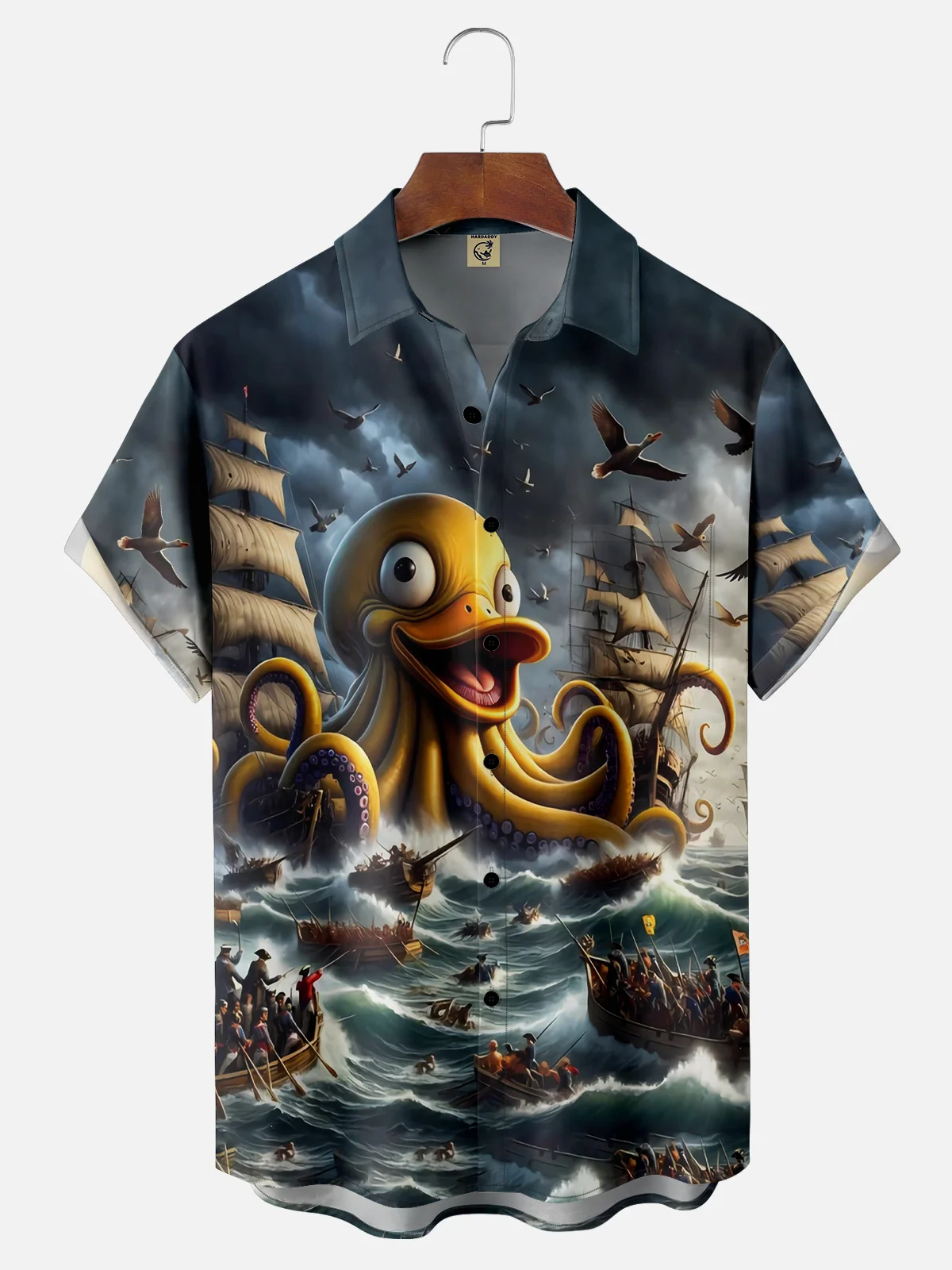 Moisture-wicking Octopus Duck Hawaiian Shirt