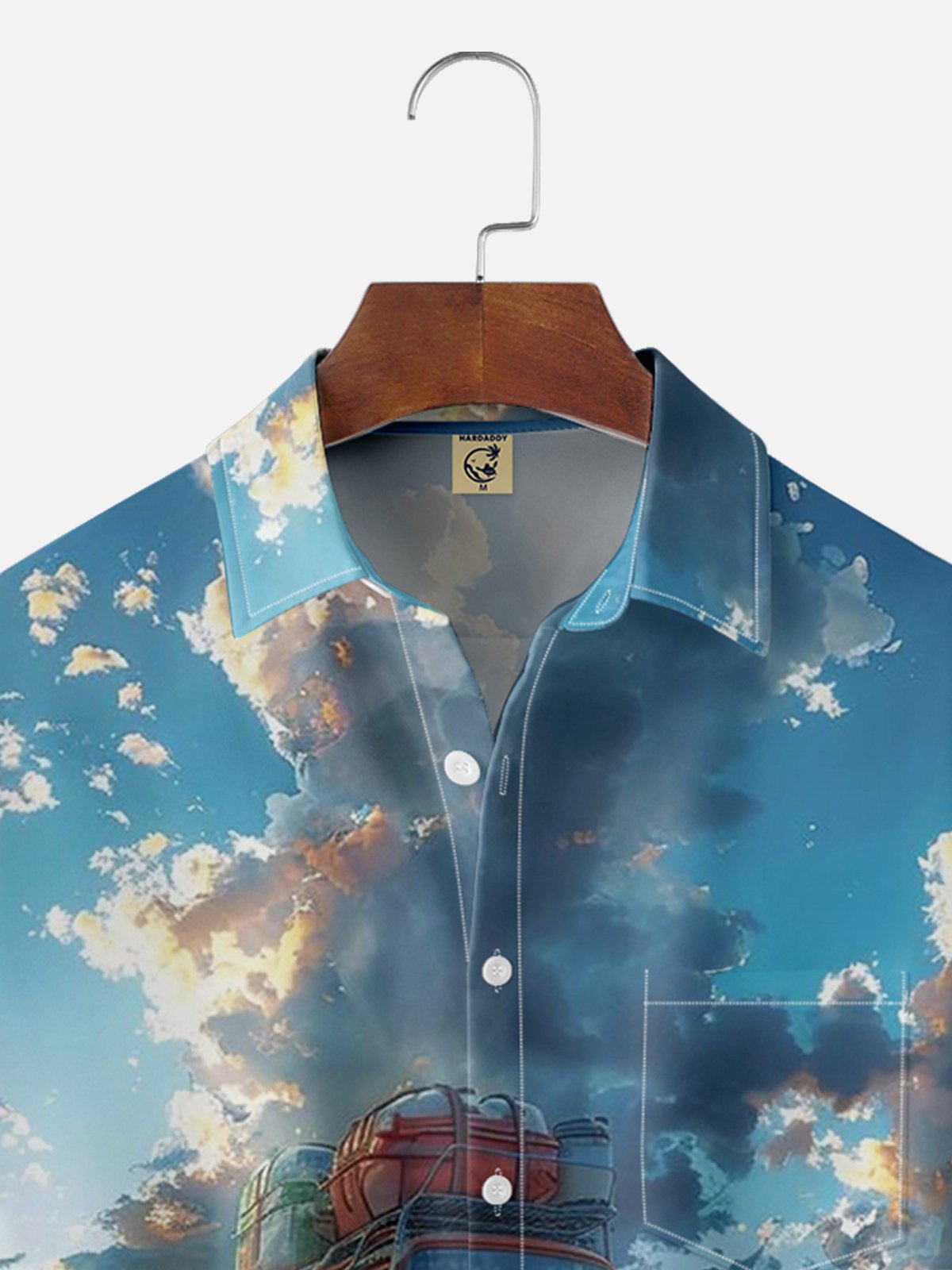 Moisture-wicking Touring Art Painted Chest Pocket Hawaiian Shirt