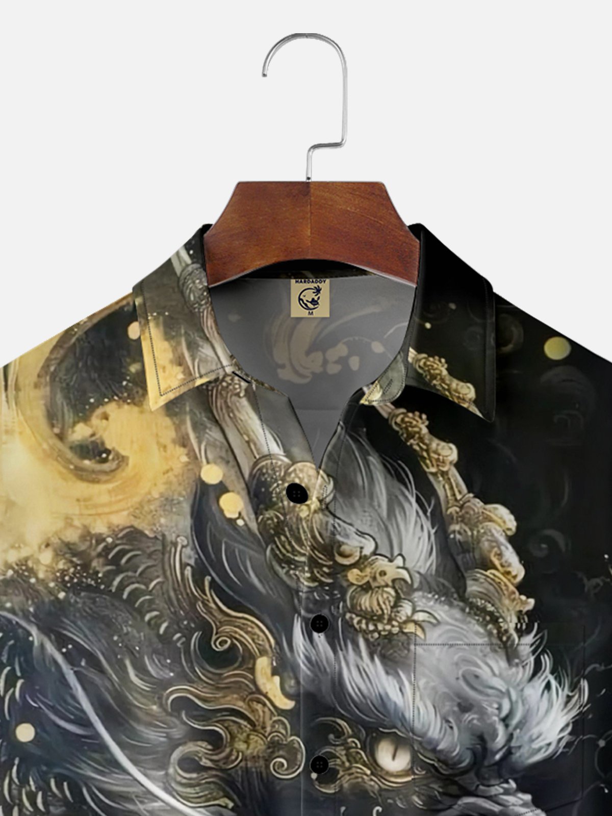 Moisture-wicking Abstract Dragon Hawaiian Shirt