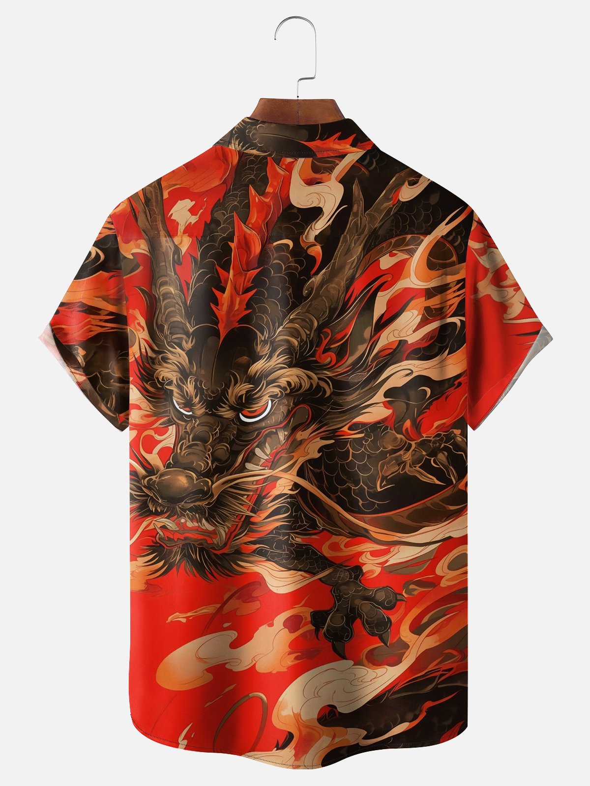 Moisture-wicking Abstract Dragon Hawaiian Shirt