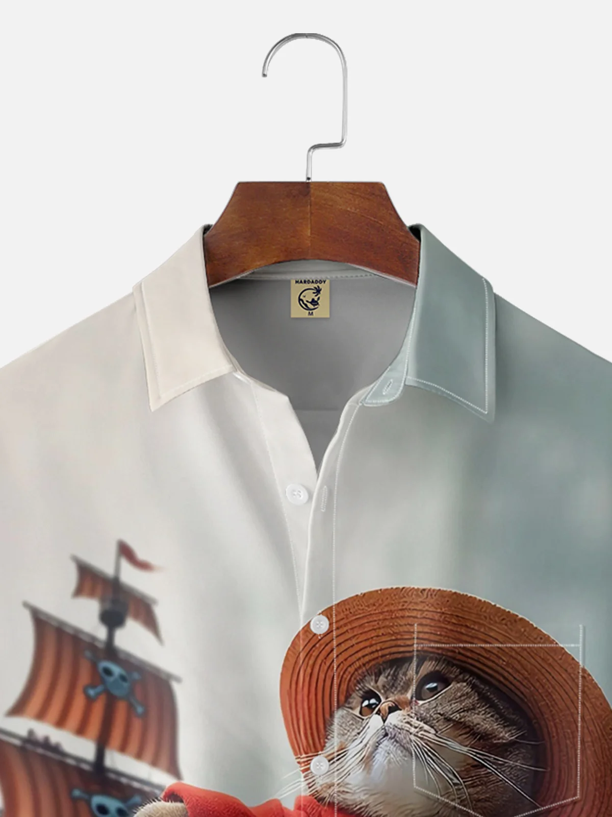 Moisture-wicking Pirate Cat Hawaiian Shirt