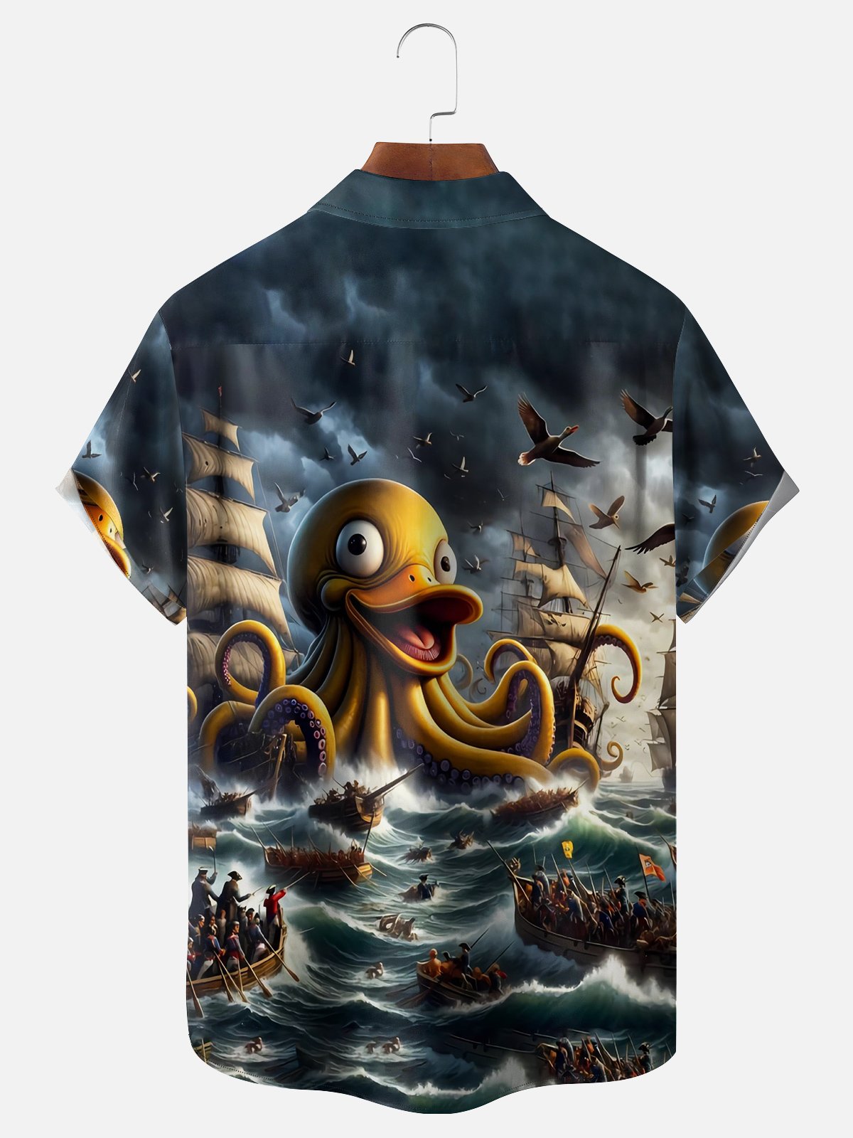 Moisture-wicking Octopus Duck Hawaiian Shirt