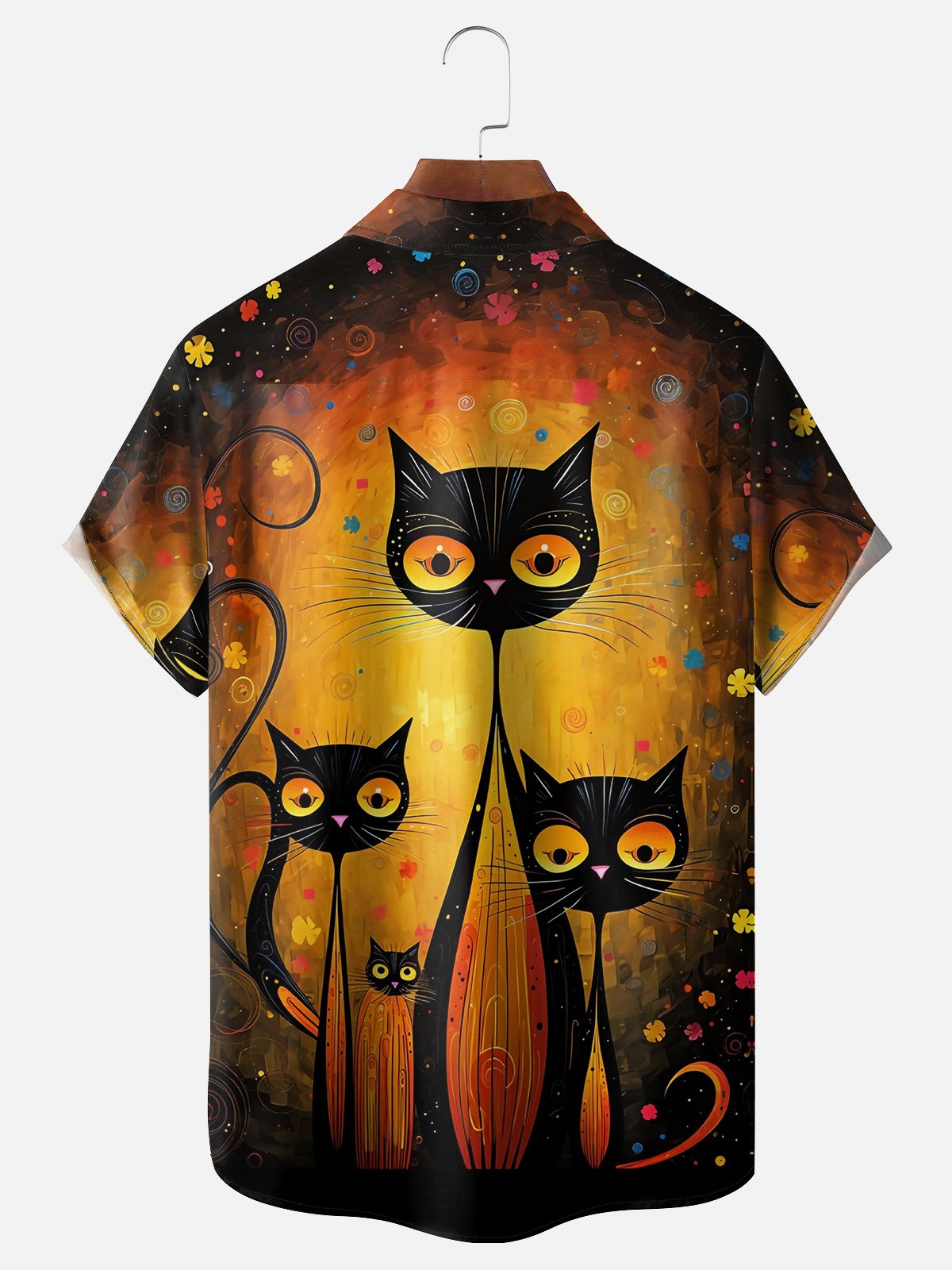 Moisture-Wicking Cat Hawaiian Shirt