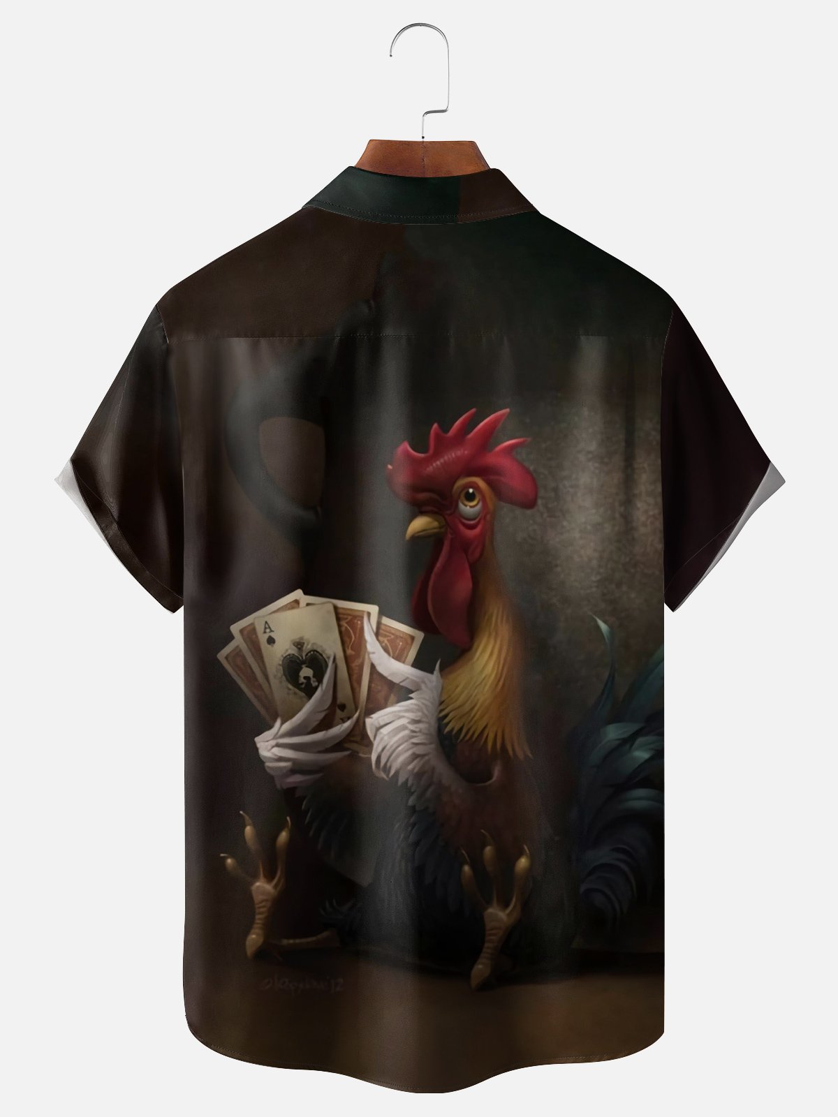 Moisture-wicking Poker Chicken Hawaiian Shirt