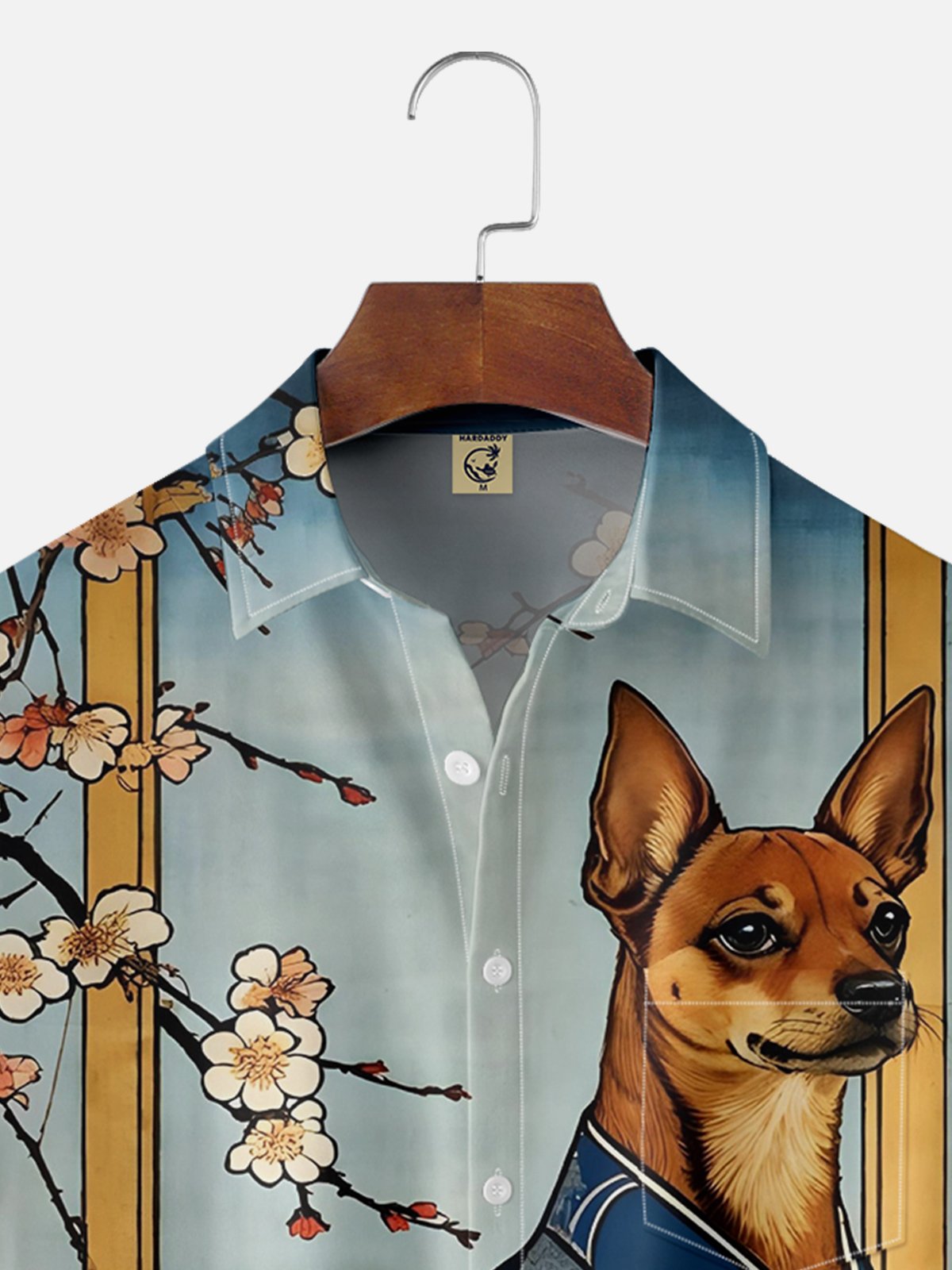 Moisture-wicking Ukiyoe Dog Hawaiian Shirt