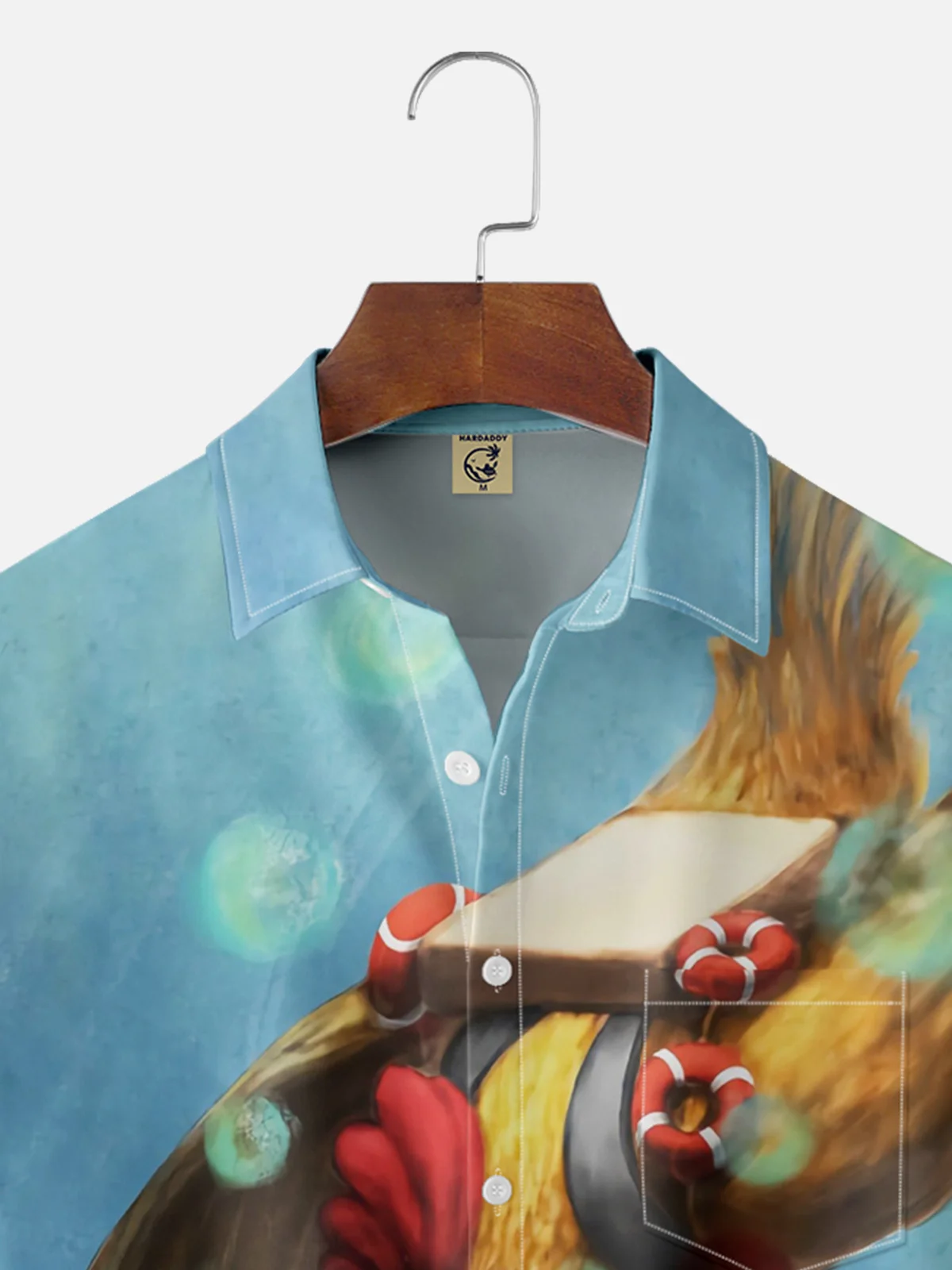 Moisture-wicking Flying Chicken Hawaiian Shirt