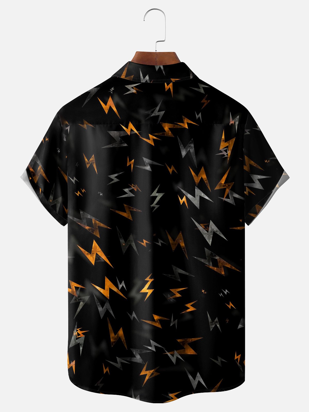 Moisture-Wicking Lightning Pattern Hawaiian Shirt