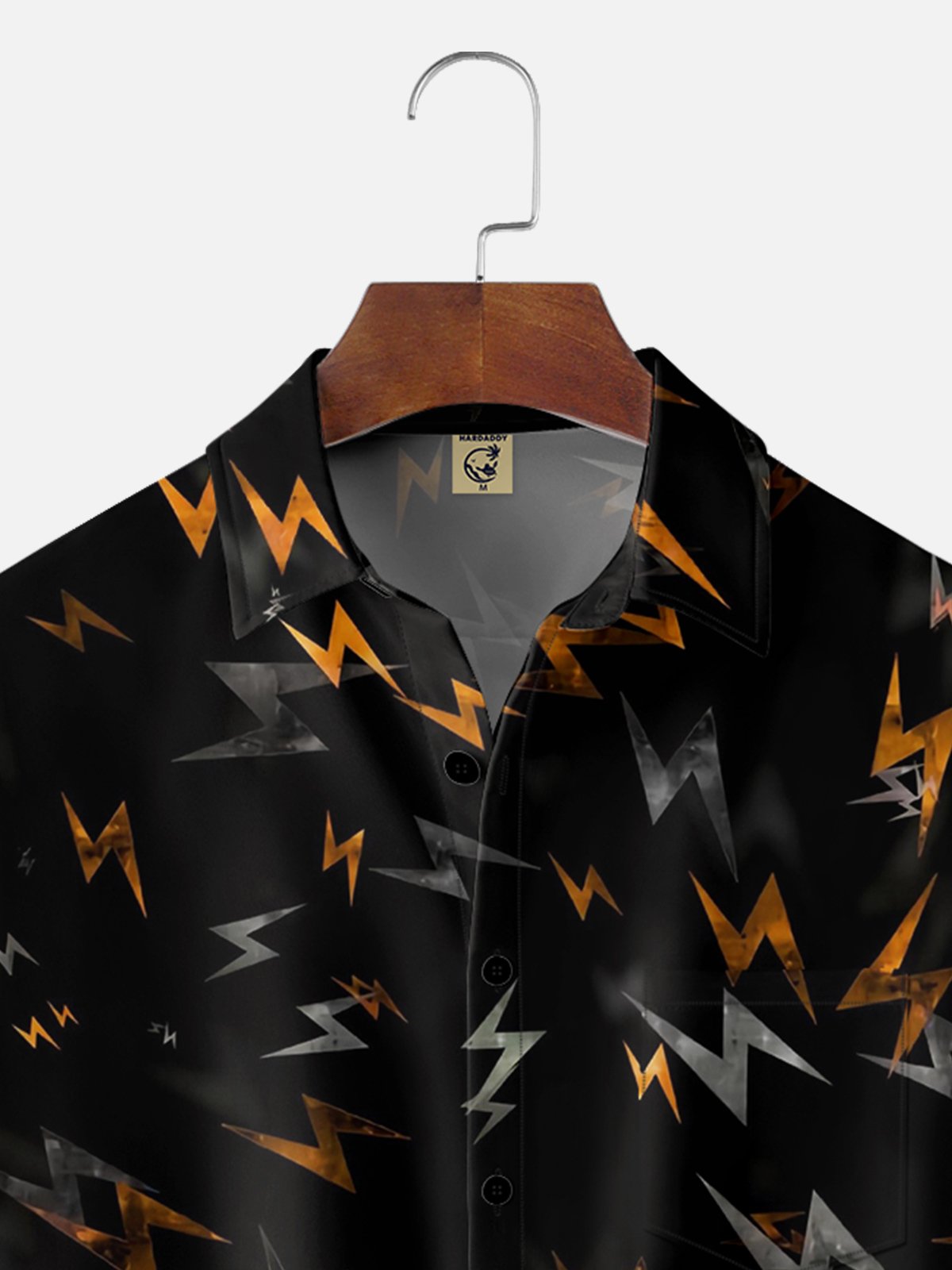 Moisture-Wicking Lightning Pattern Hawaiian Shirt