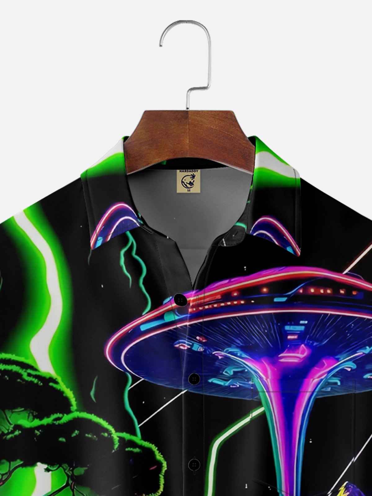 Moisture-wicking Abstract Sci-fi Car Chest Pocket Hawaiian Shirt