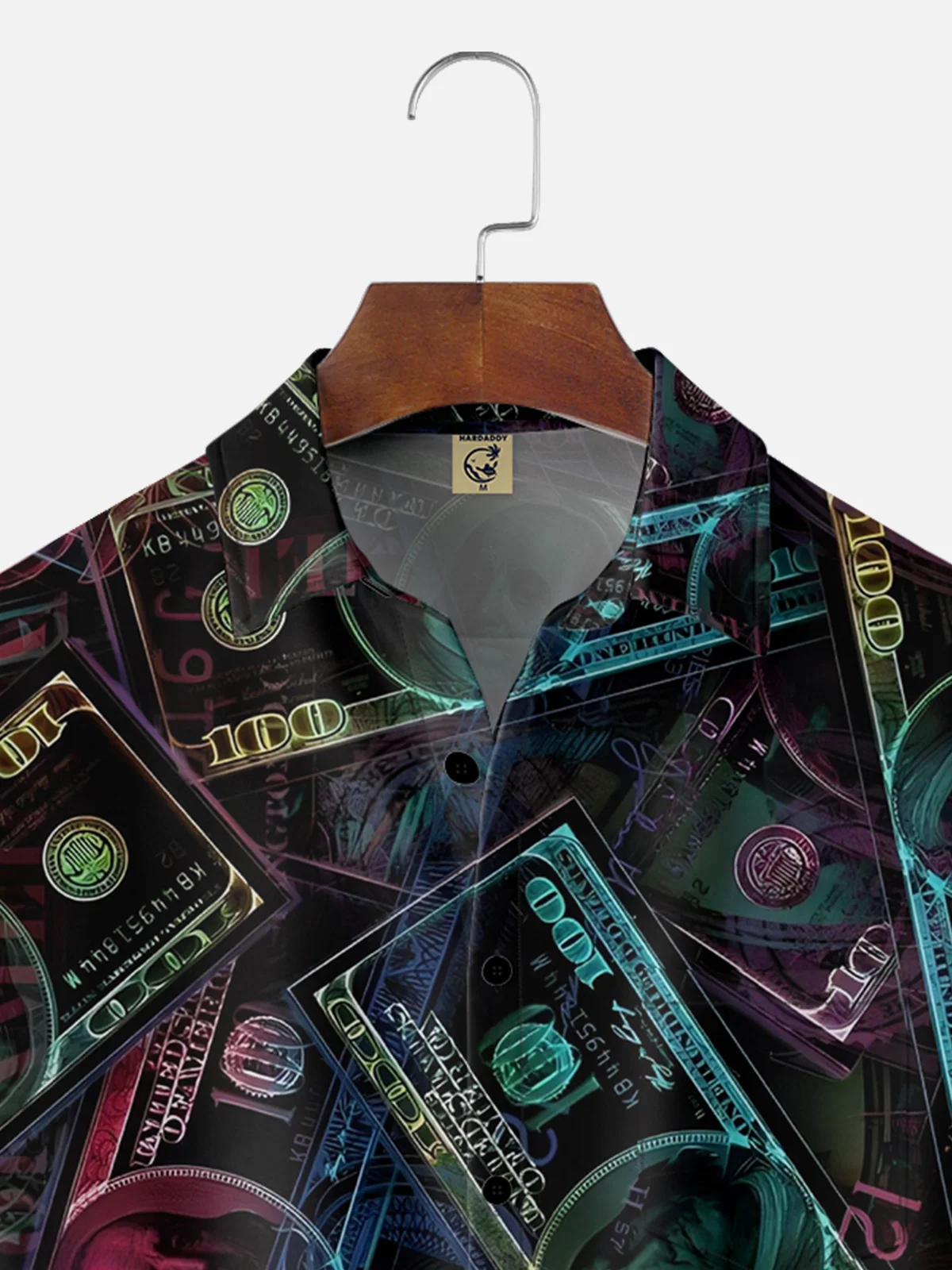 Moisture Wicking Dollar Print Hawaiian Shirt