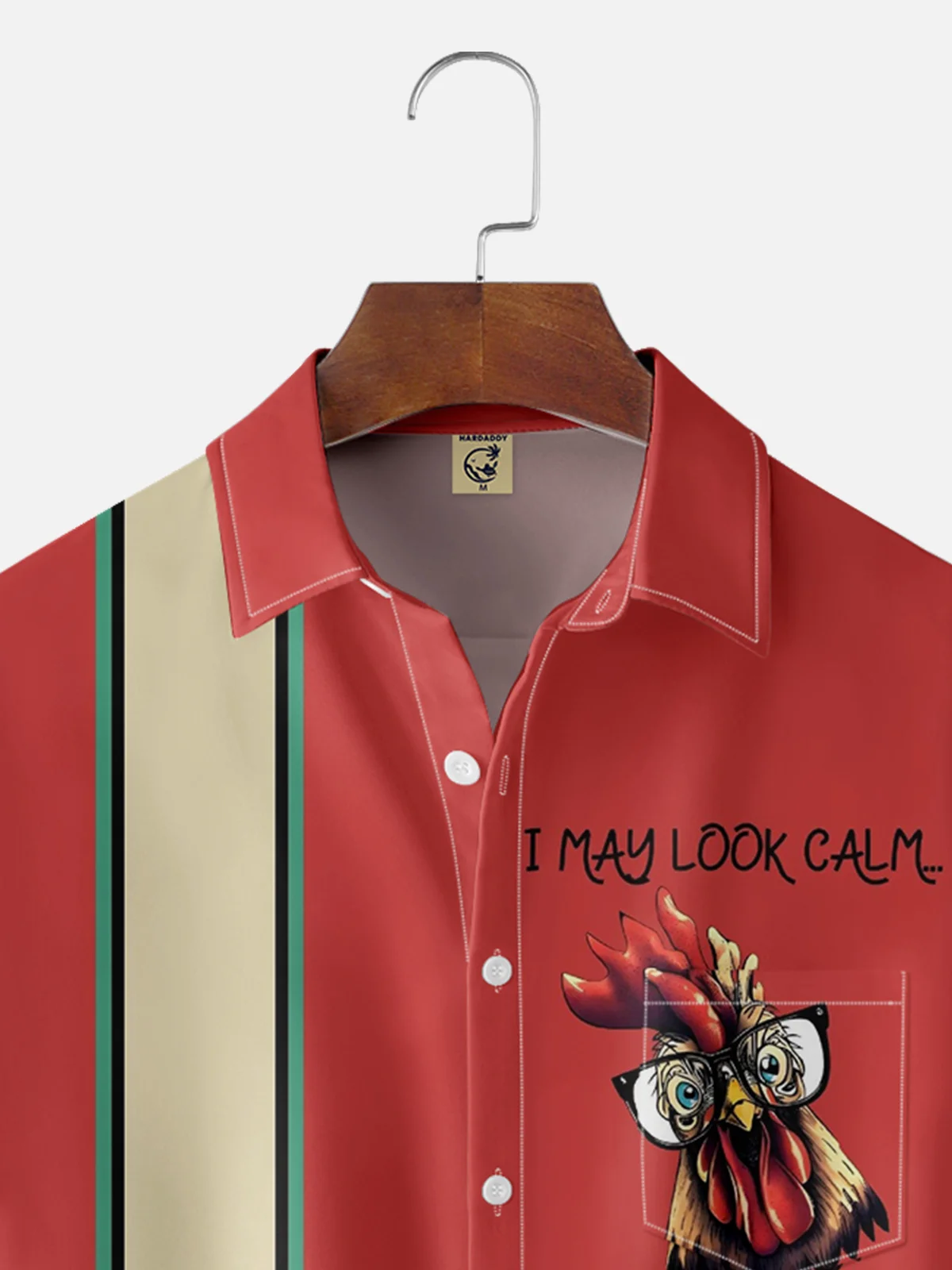 Moisture Wicking Chicken Stripe Bowling Shirt