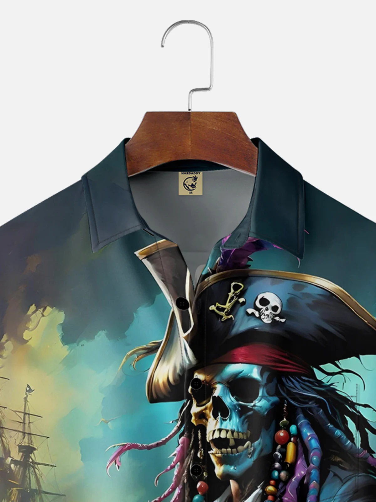 Moisture Wicking Ocean Pirate Hawaiian Shirt