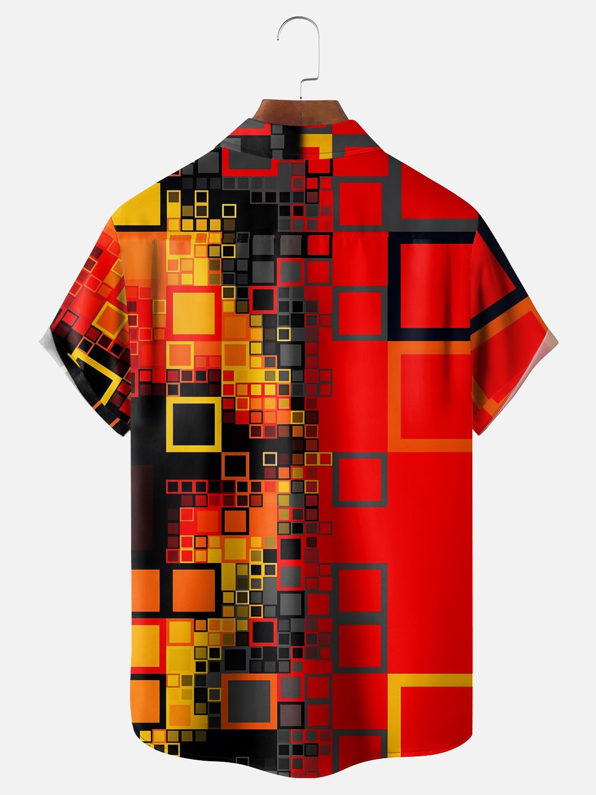 Moisture Wicking Geometric Ombre Hawaiian Shirt