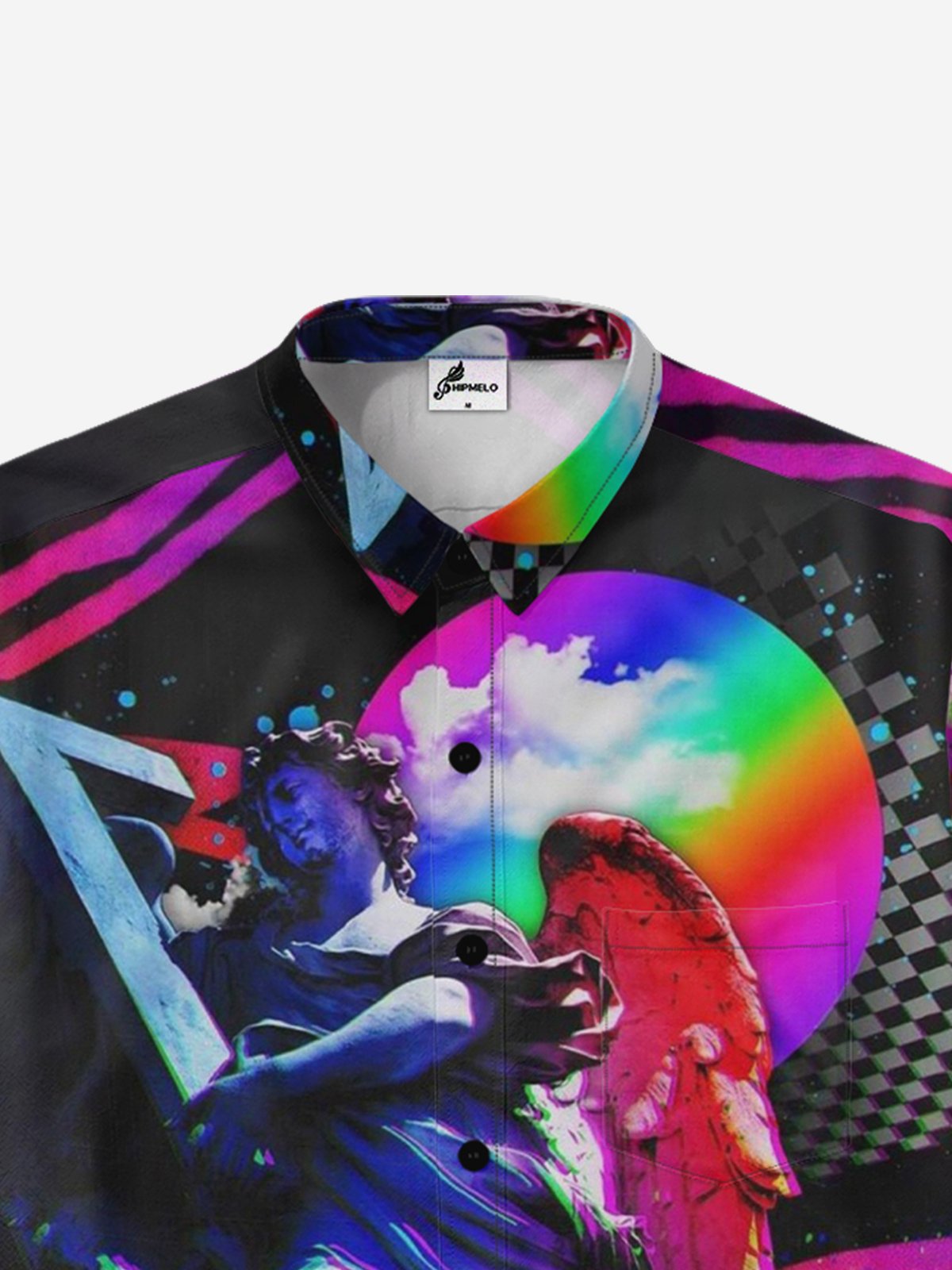 Moisture-wicking Acid Digital Rock Hawaiian Shirt