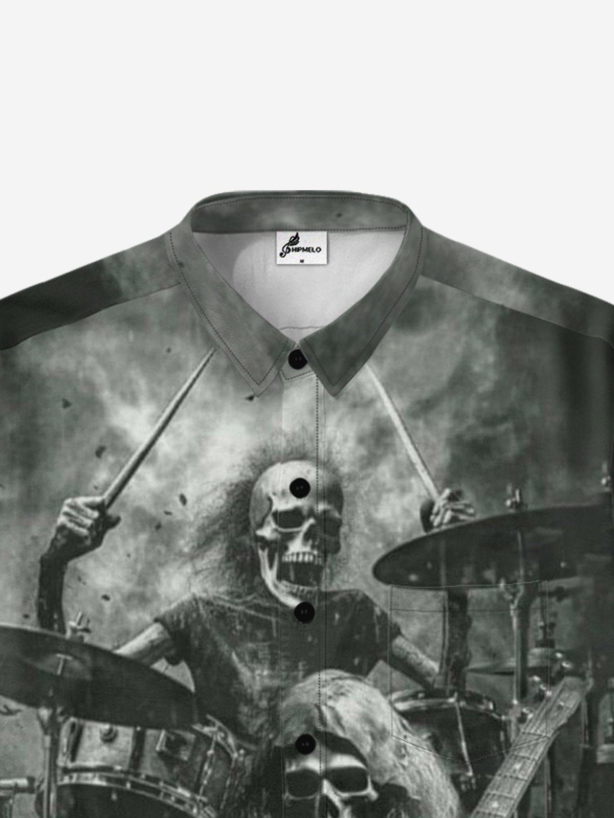 Moisture-wicking Skull Music Show Hawaiian Shirt