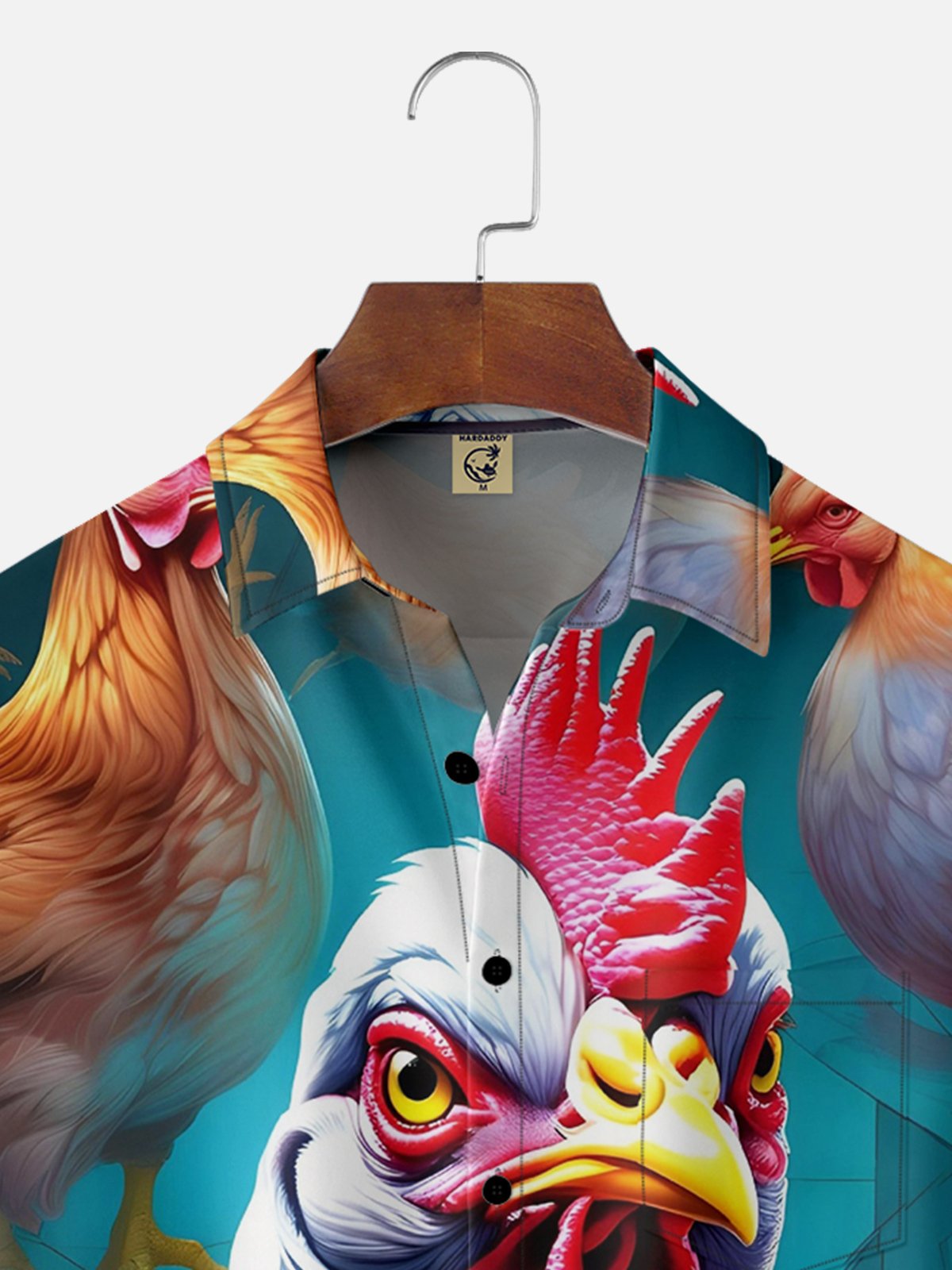 Moisture-wicking Chicken Chest Pocket Hawaiian Shirt